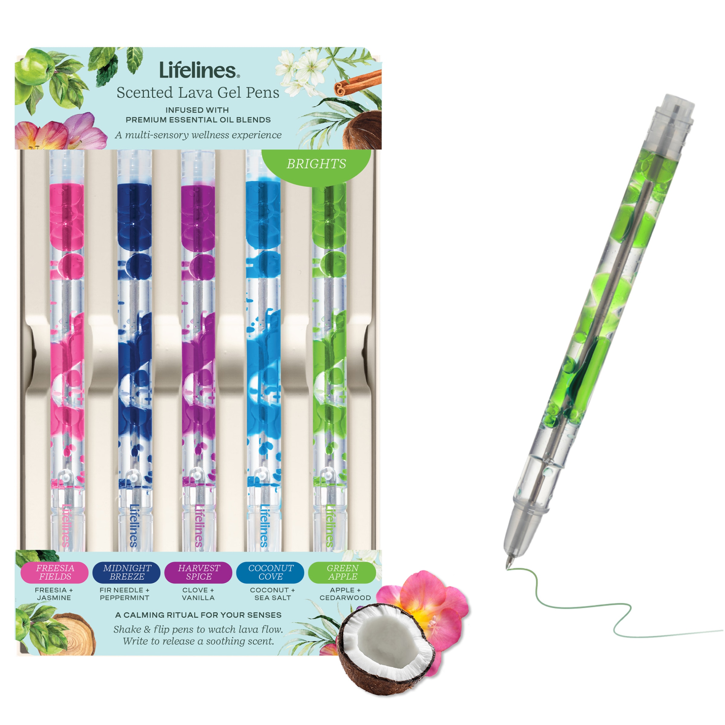 Lifelines Scented Lava Pen Set- 5-pack-Brights