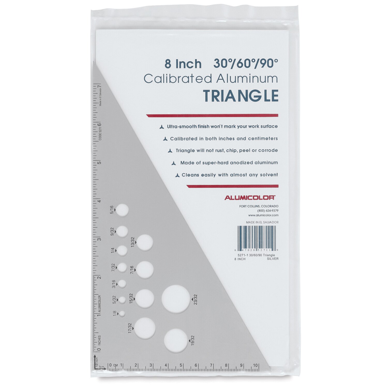 Aluminum Triangle 30/60 8In