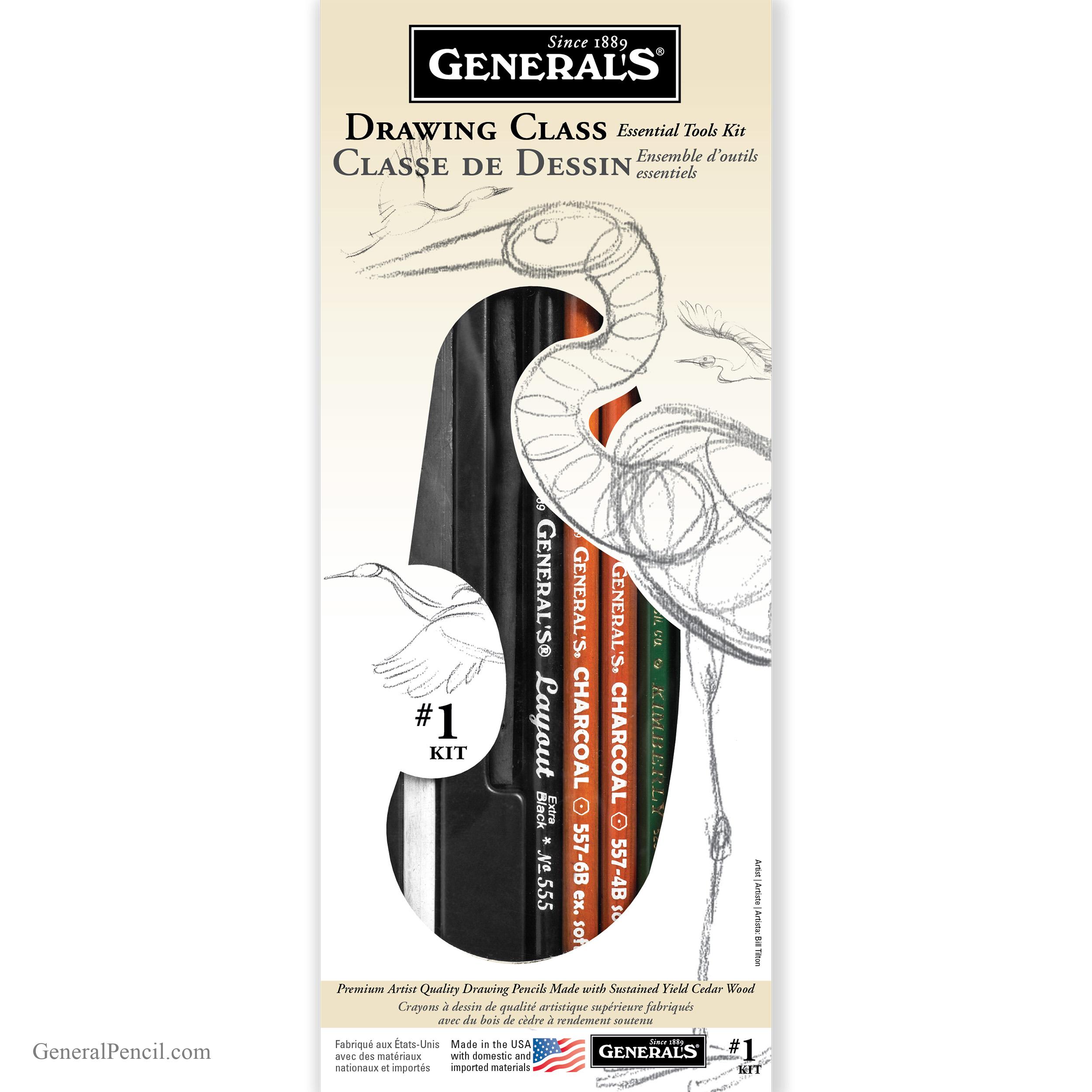 General Pencil Drawing Class Essential Tools Kit