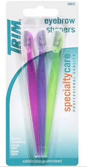 Brow Trim And Shape Shaper Razor - 3PK
