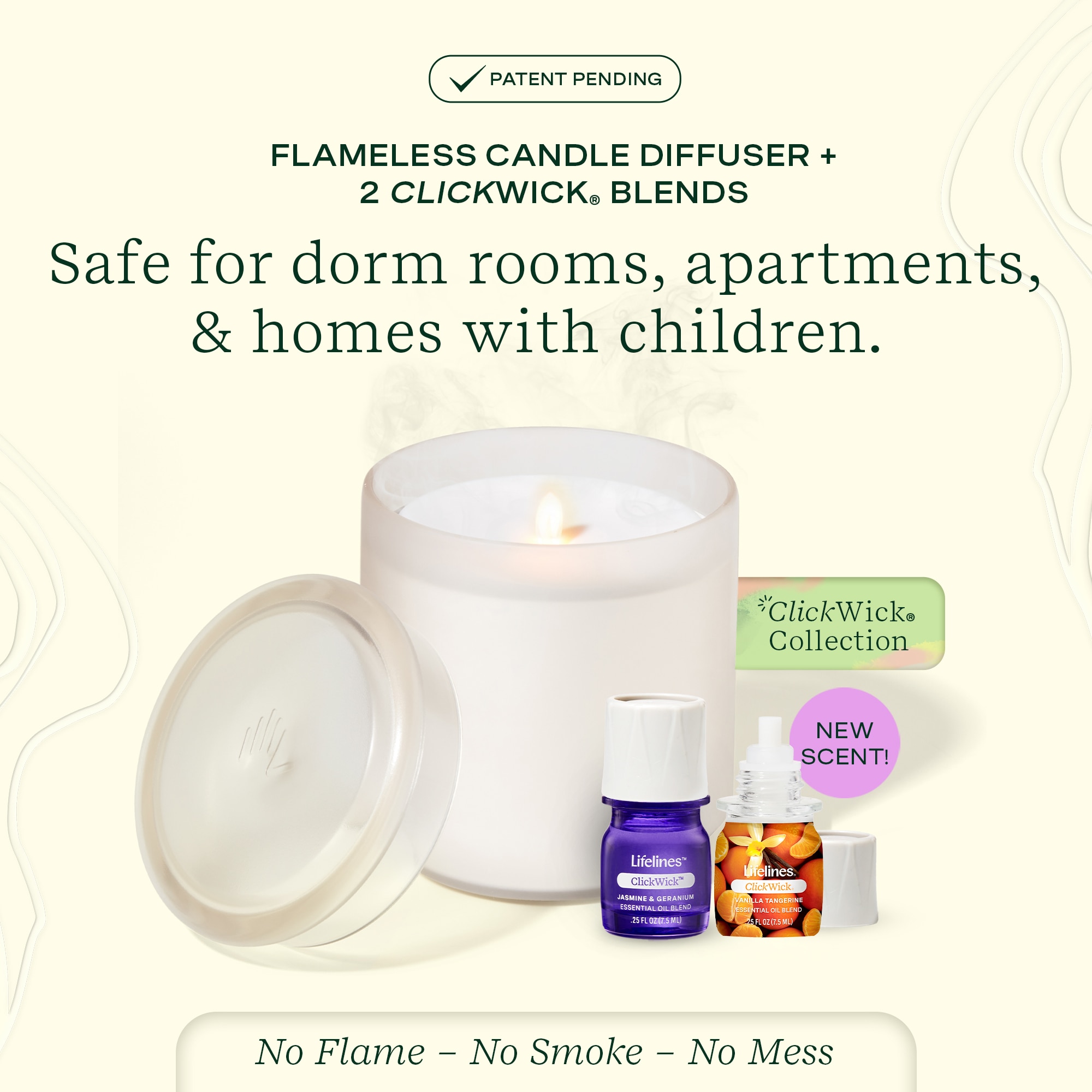 Lifelines Frosted Candle Diffuser