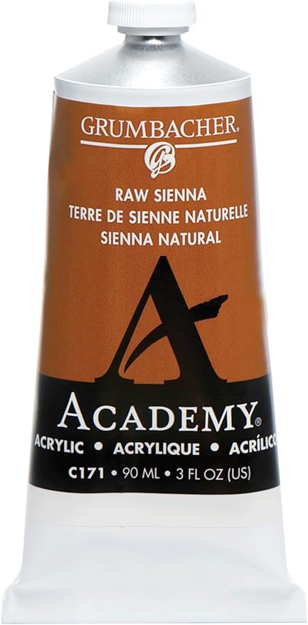 Grumbacher Academy Acrylic, 90ml Tube, Raw Sienna