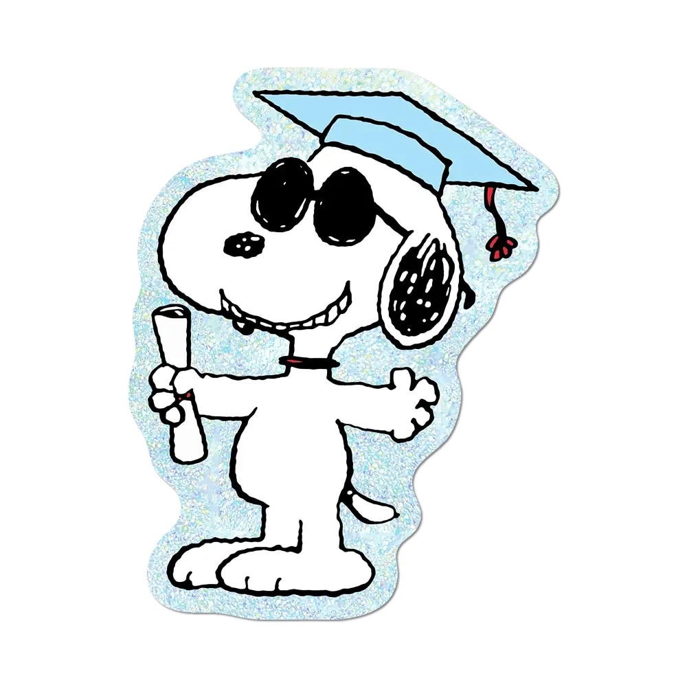 Snoopy's Graduation Die Cut Sticker