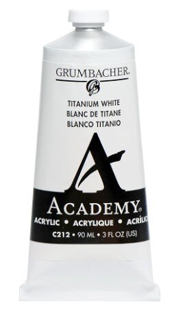 Grumbacher Academy Acrylic, 90ml Tube, Titanium White