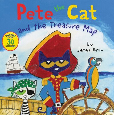 Pete the Cat and the Treasure Map: Includes Over 30 Stickers