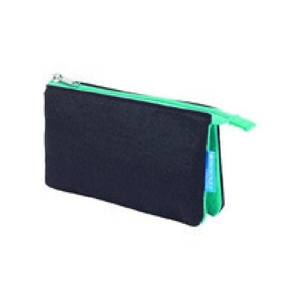 Itoya Profolio Midtown Pouch - Black/Wintergreen 4" x 7"