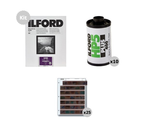 Ilford HP5 Plus Kit with Negative Sleeves & Paper