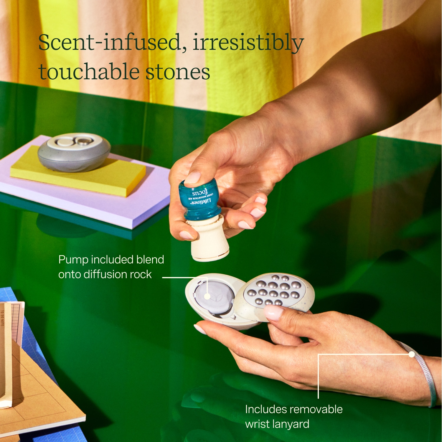 Lifelines Grounding Stones - Meditative Fidget Collection plus Essential Oil Blend