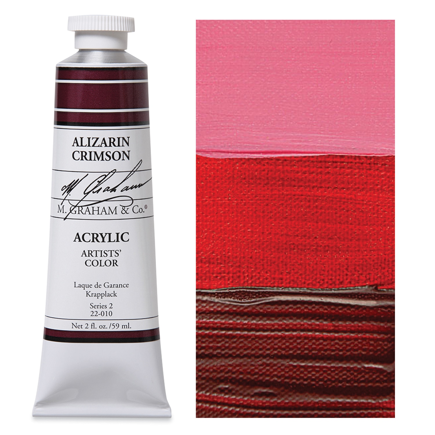 M. Graham Artists' Acrylics - Alizarin Crimson 2 oz tube