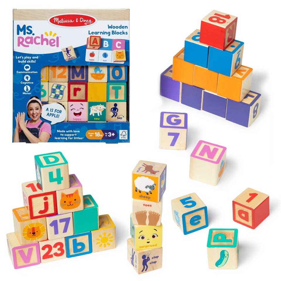 Melissa & Doug Ms. Rachel Blocks + Activity Cards