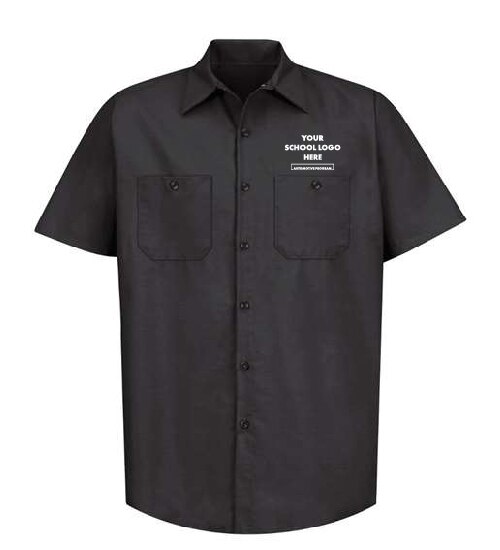 Automotive Short Sleeve Button Down Work Shirt