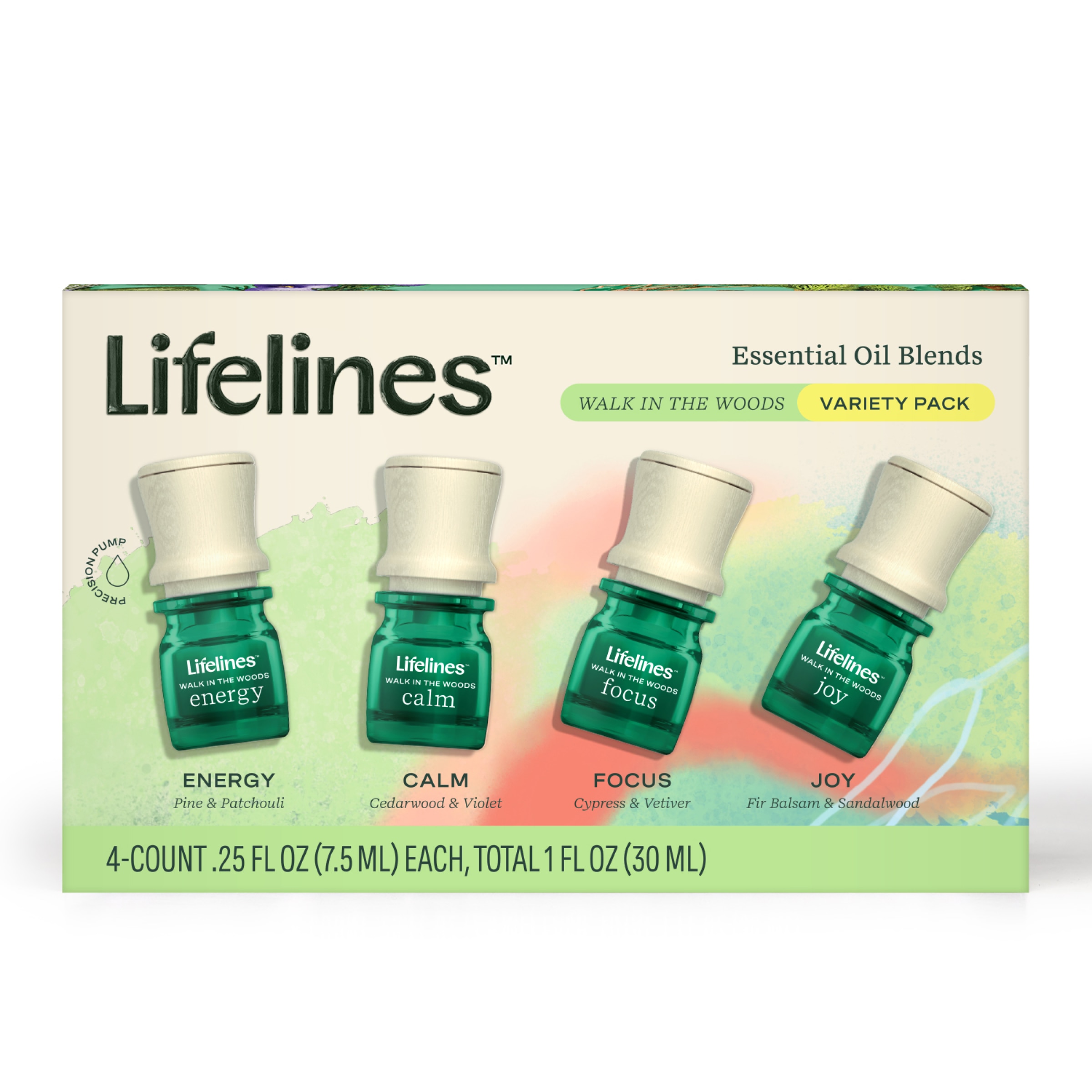 Lifelines Essential Oil Blends 4 Pack - Walk In The Woods