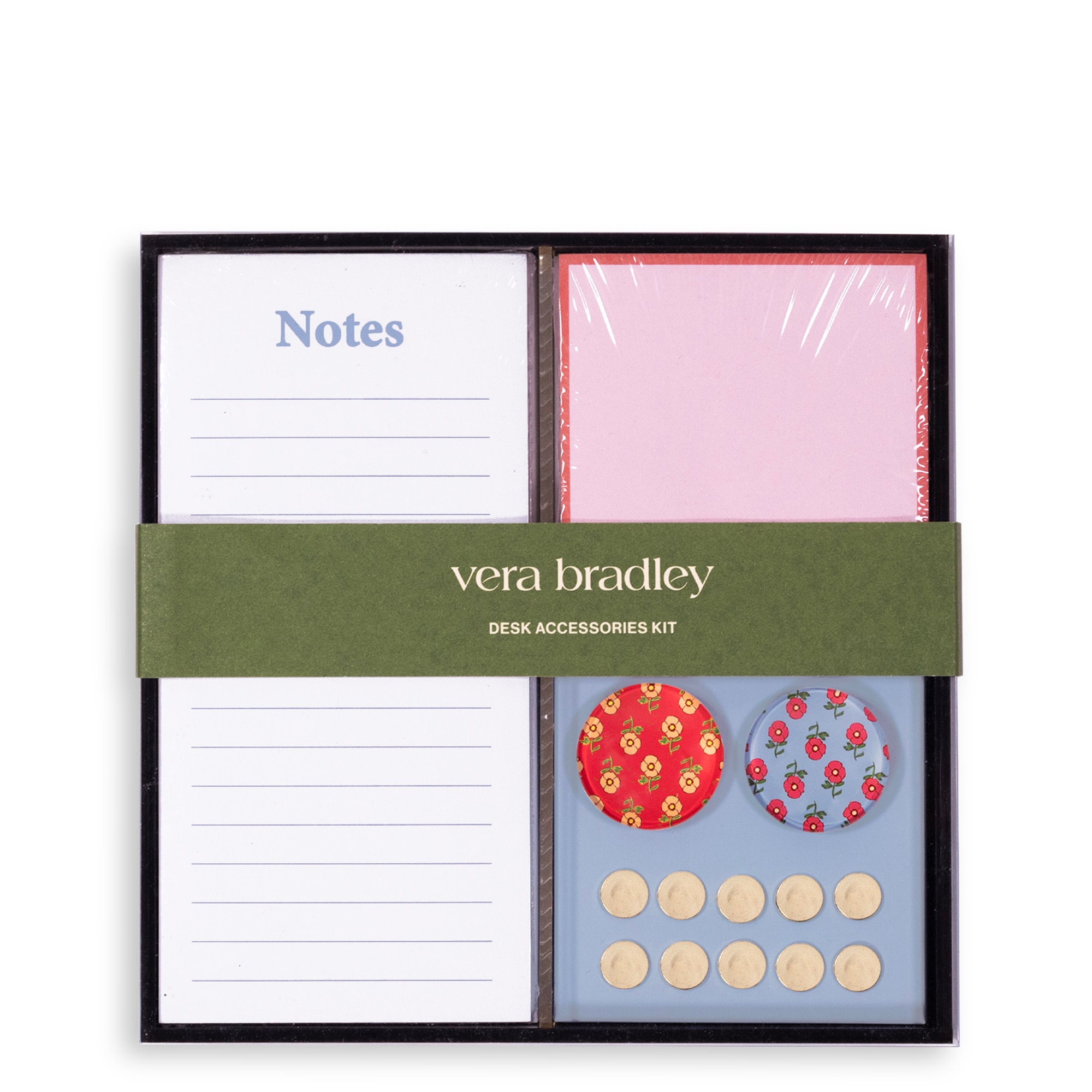 Vera Bradley Desk Accessory Kit - Tiny Poppies