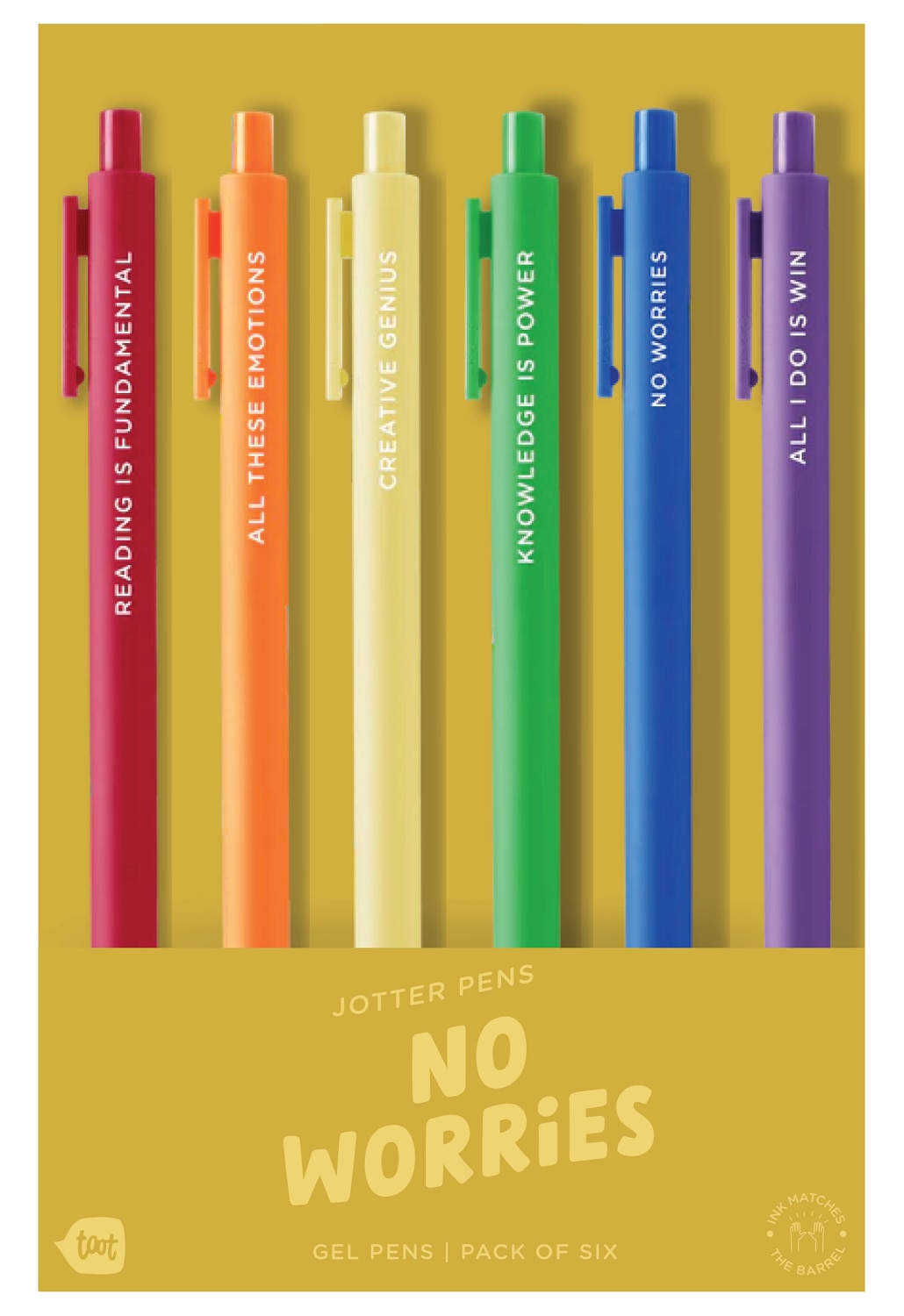 Jotter Sets 6 pack - No Worries
