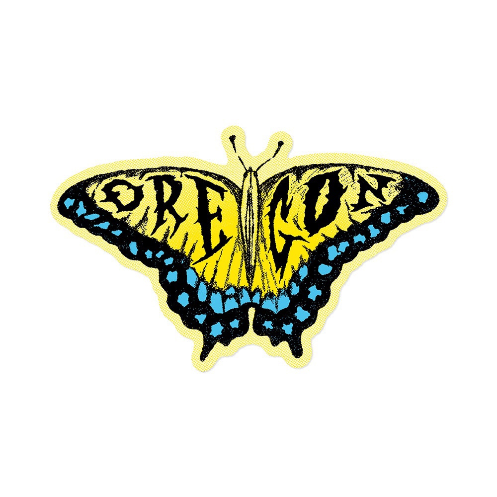 Oregon Swallowtail Butterfly Die Cut Sticker