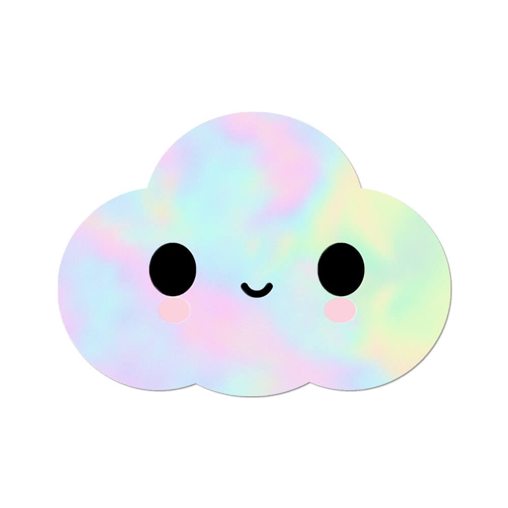 Holo Little Cloud Die Cut Sticker