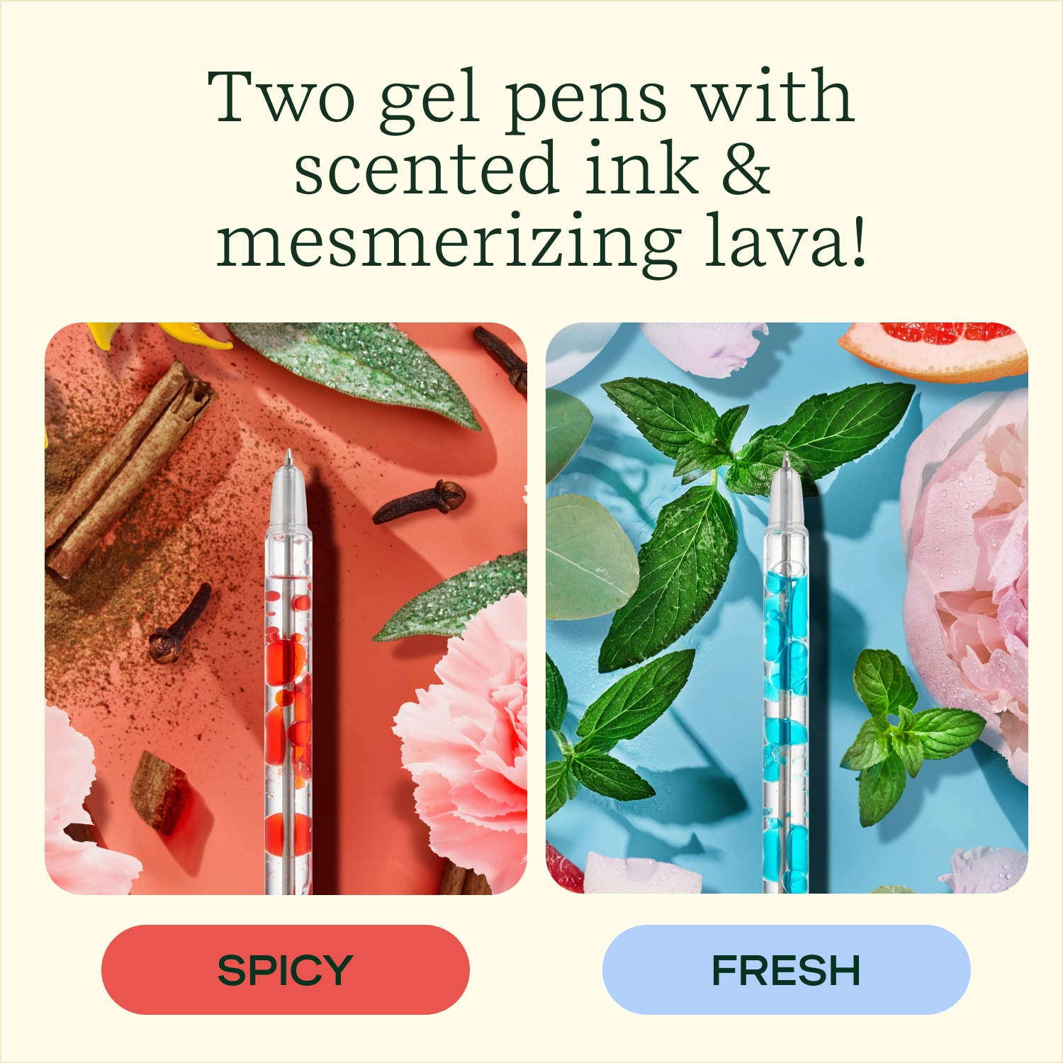 Lifelines Scented Lava Pen Set- 2-pack - Blue/ Red