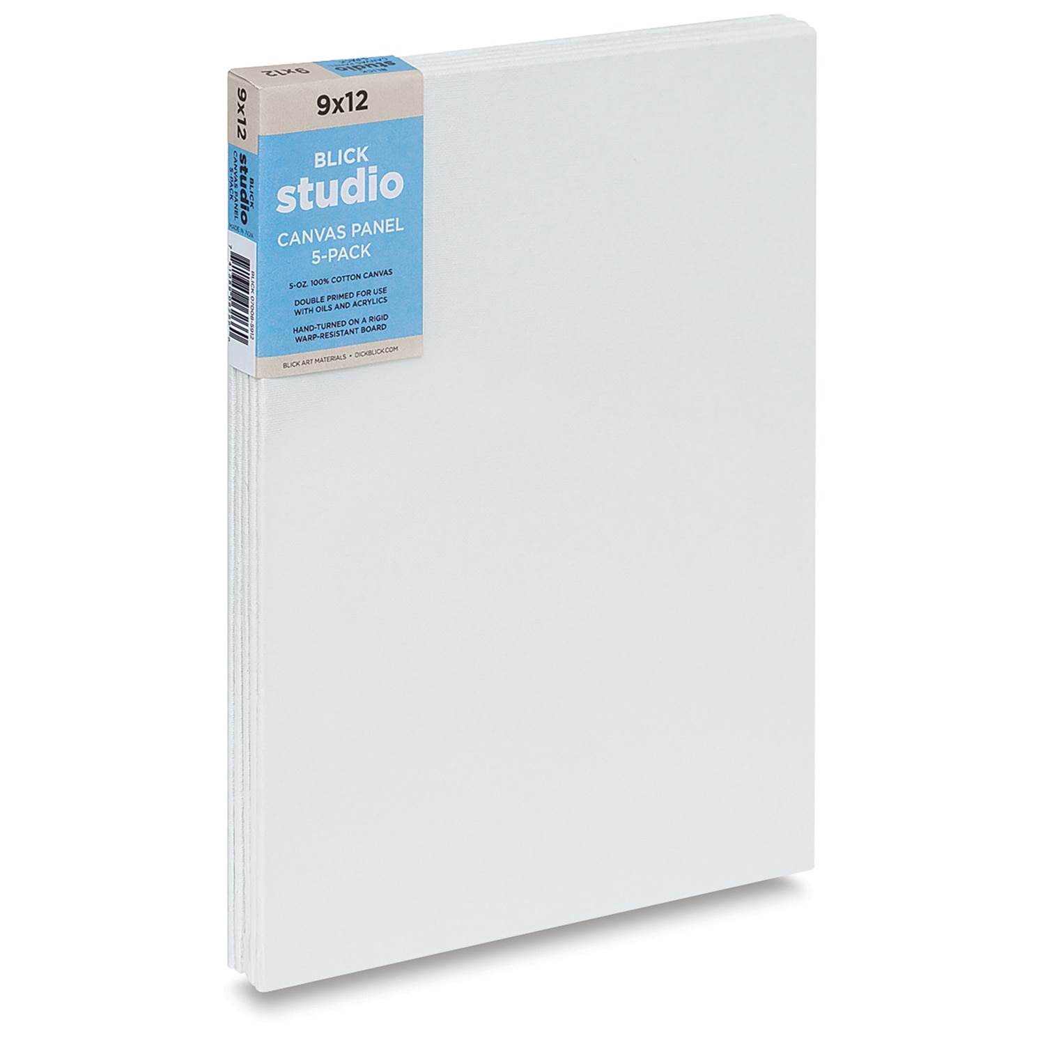 Blick Studio Cotton Canvas Panels - 9" x 12" Pkg of 5