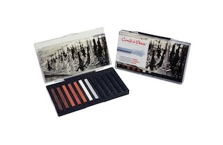 Conte Crayon Set, 12-Color Set, Sketching
