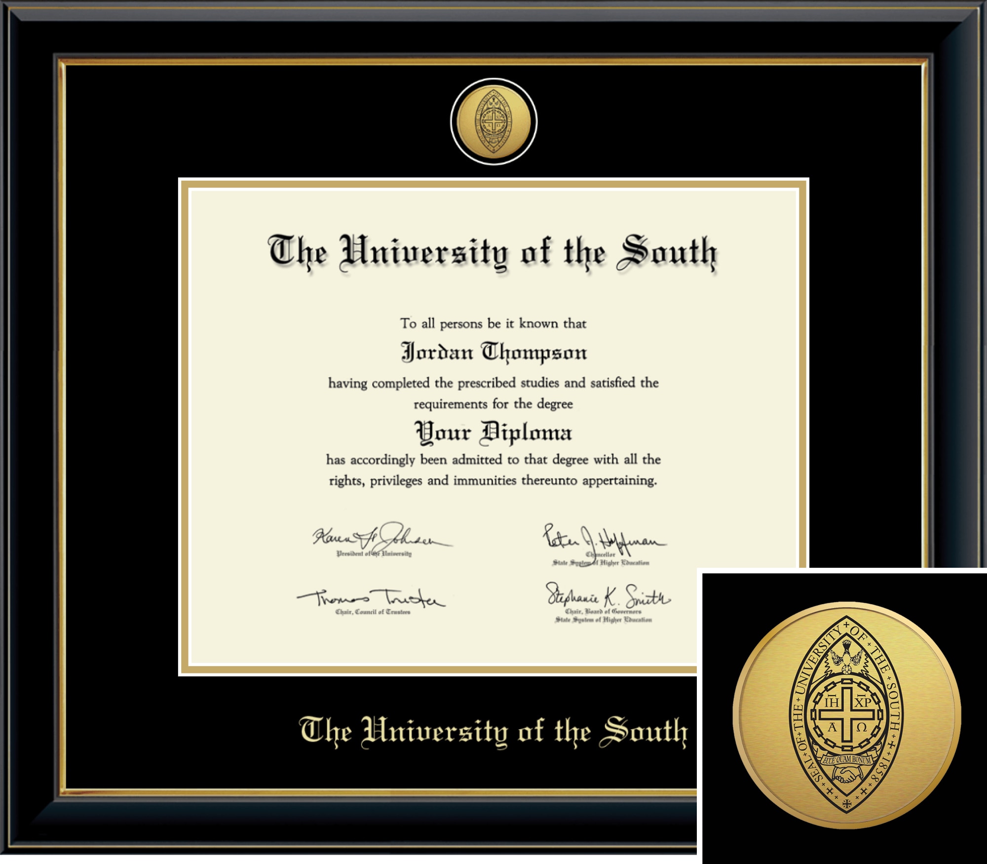 Church Hill Classics Onyx 11x14 Black Diploma Frame