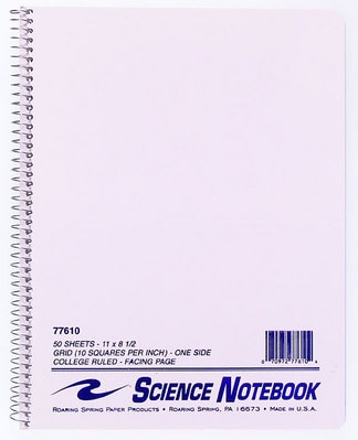 Scientific Spiral Notebook 50 Sheets