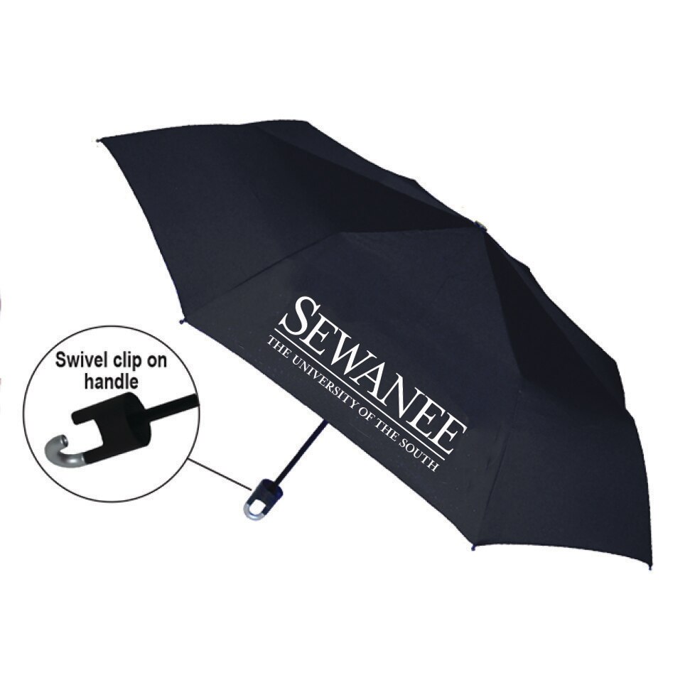 "Storm Clip" Mini Folding Emblematic Solid Umbrella 42" Coverage