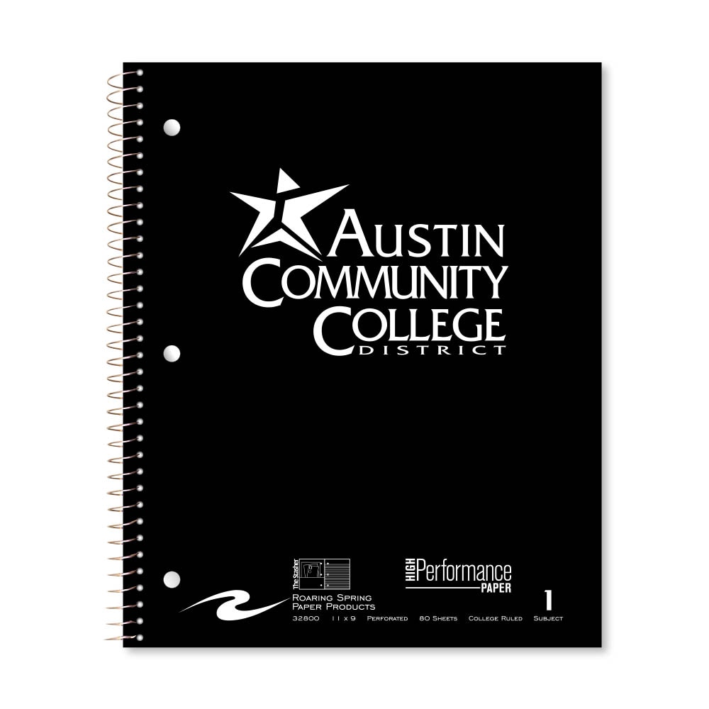 Roaring Premium 1 Subject Notebook, 8.5x11 College Ruled 20lb Paper, Pressboard Foil Cover
