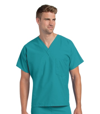 Reversible V-Neck Classic Fit Solid Scrub Top