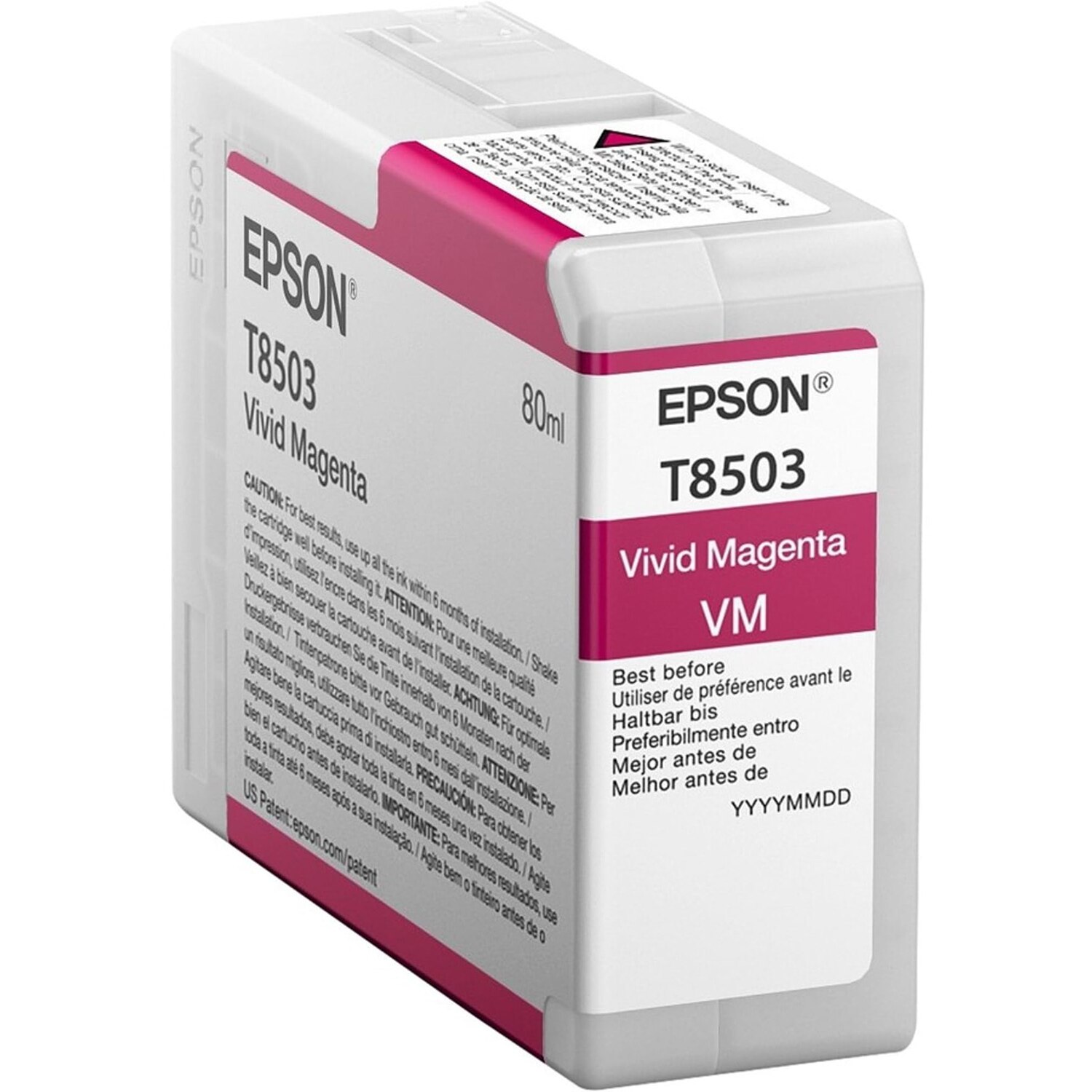 Epson T850 UltraChrome HD 80ml Ink Cartridge for P800 - Vivid Magenta