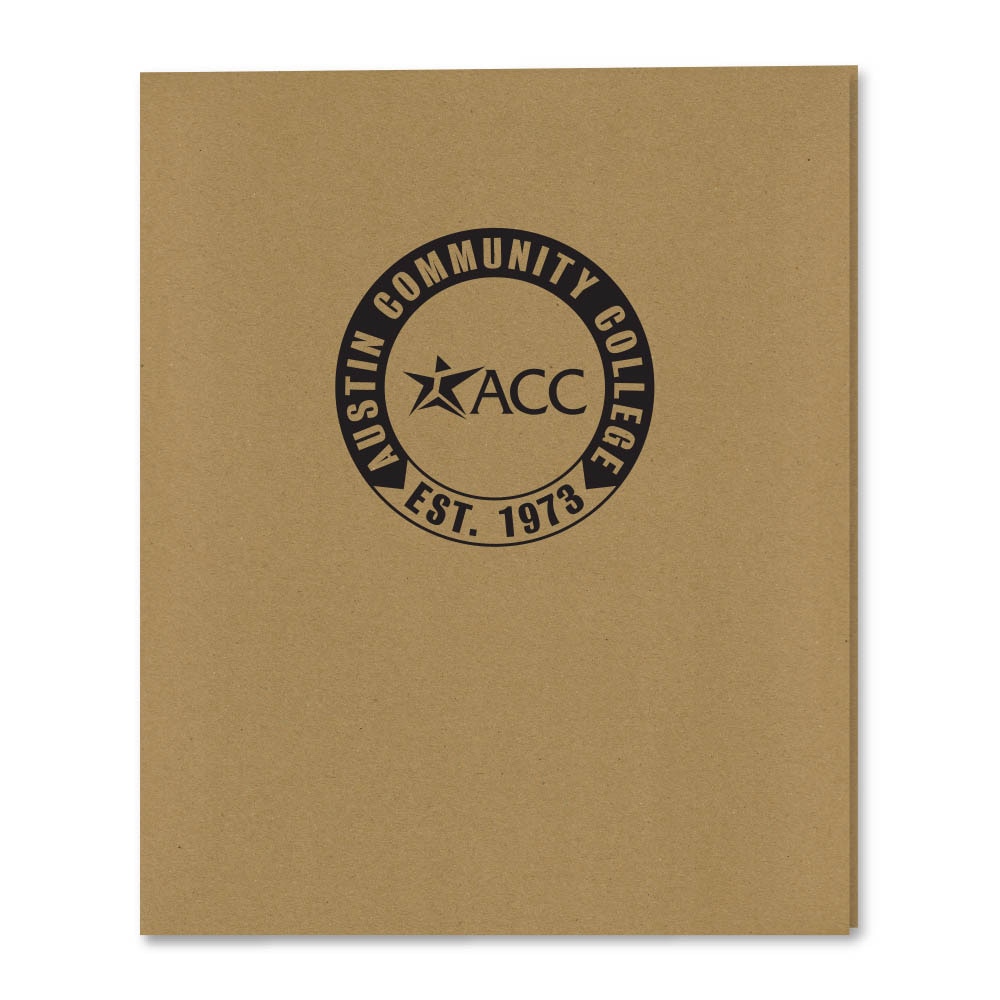 Recycled Emblematic Kraft 2 Pocket Folder, Classic