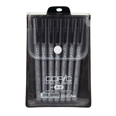 Copic(R) 7-Pen Multiliner Set, Black