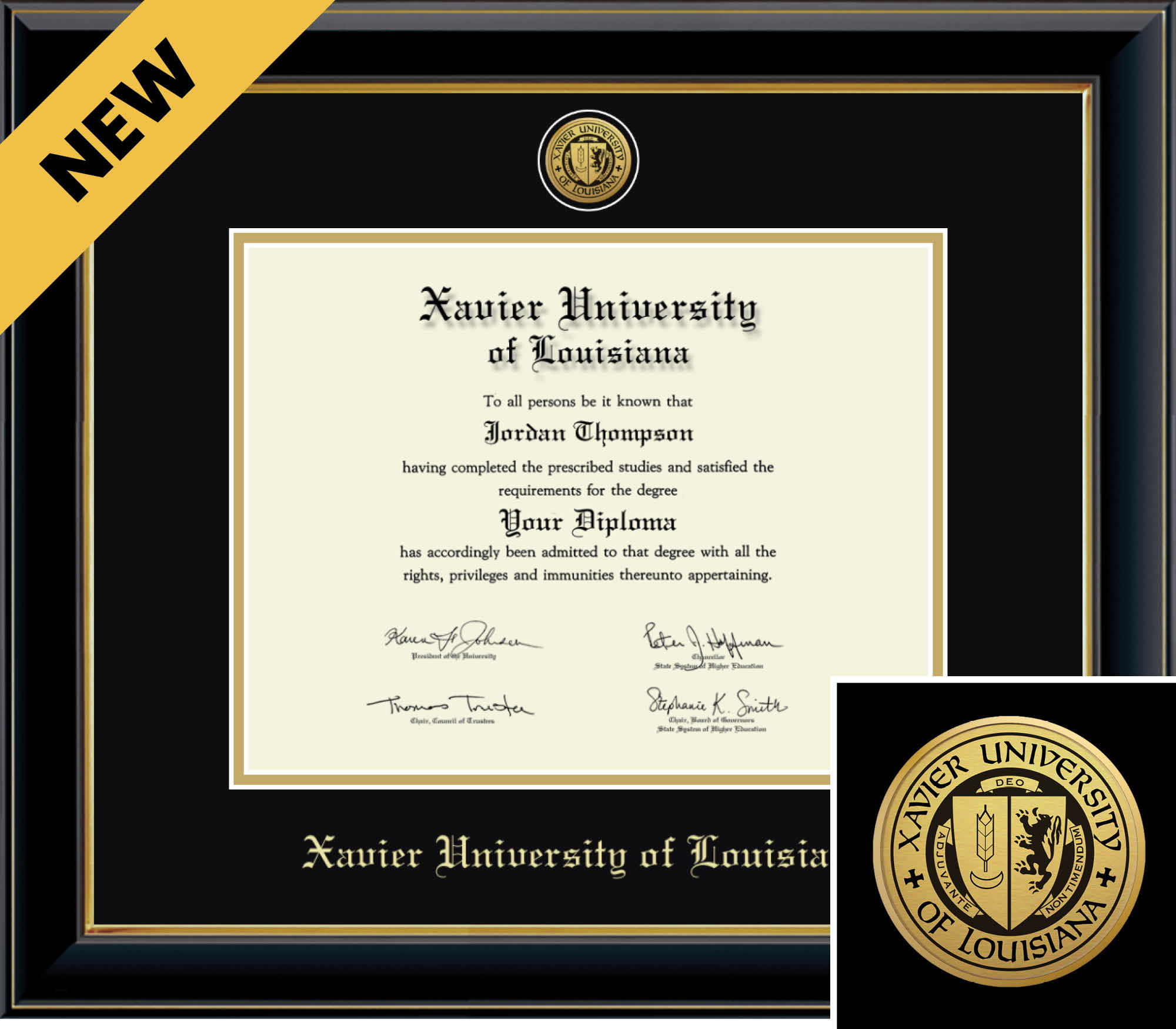 Church Hill Classics Onyx 8.5x11 Black Diploma Frame