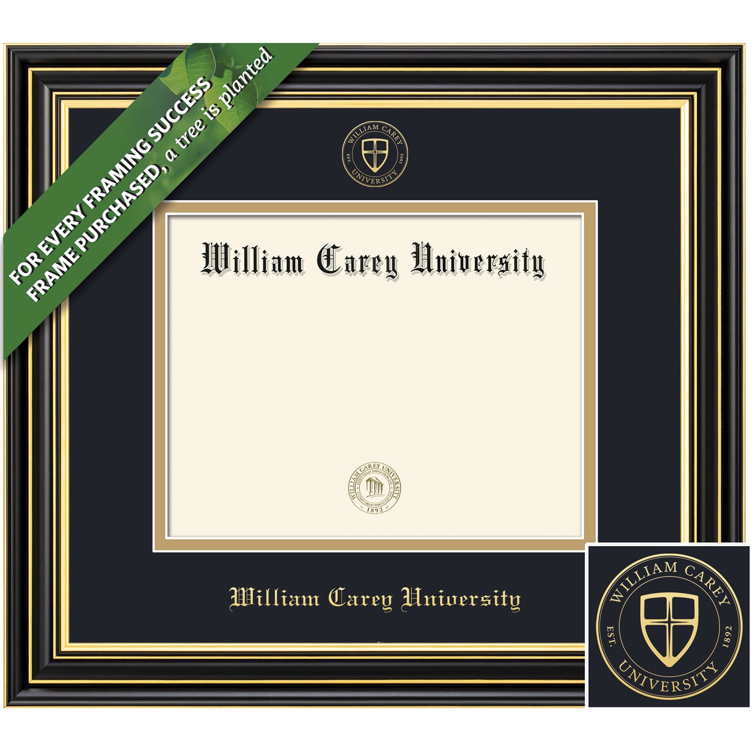 Framing Success 8.5 x 11 Prestige Gold Embossed School Seal Bachelors Masters Diploma Frame