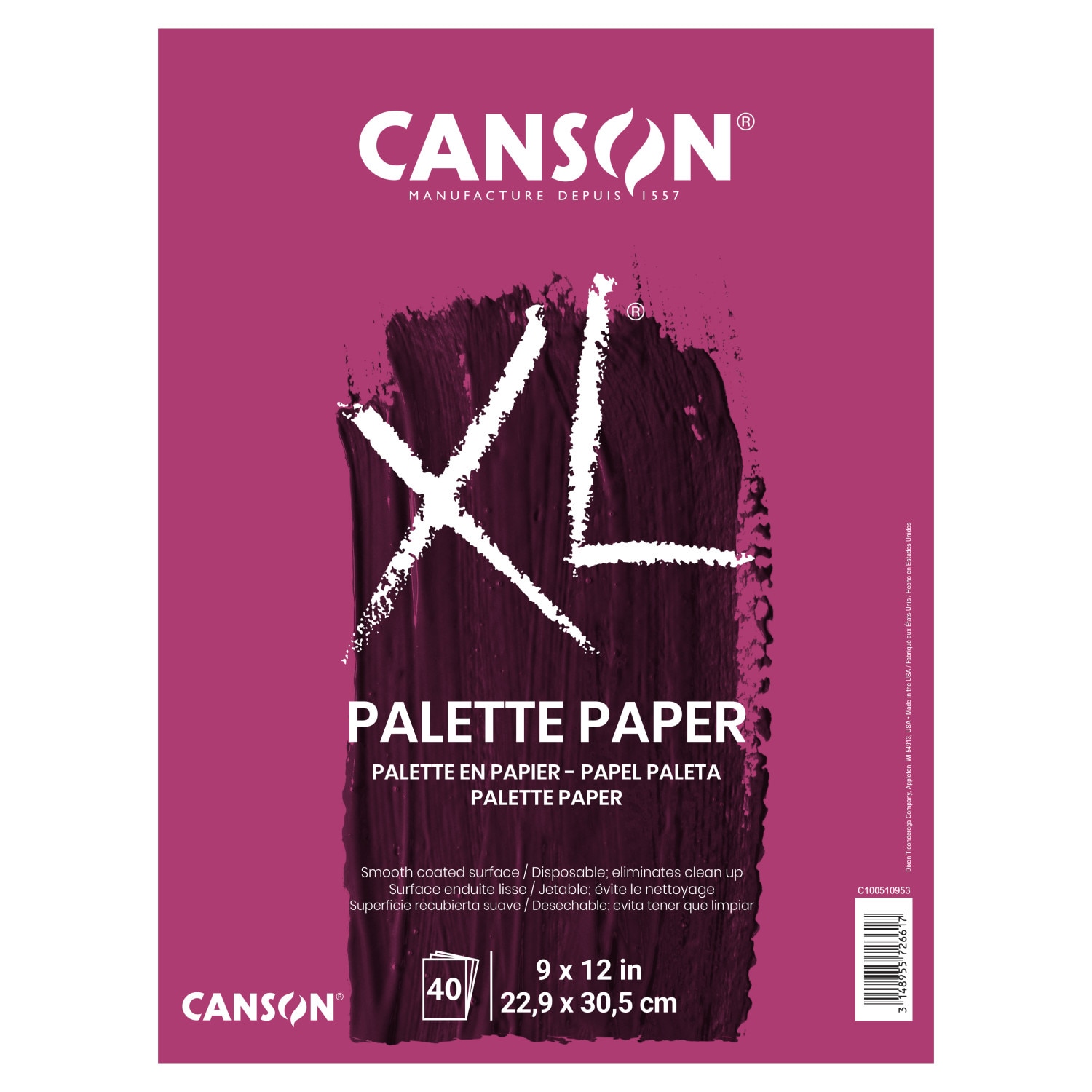 Canson Foundation Series Disposable Palette Pad, 9" x 12"