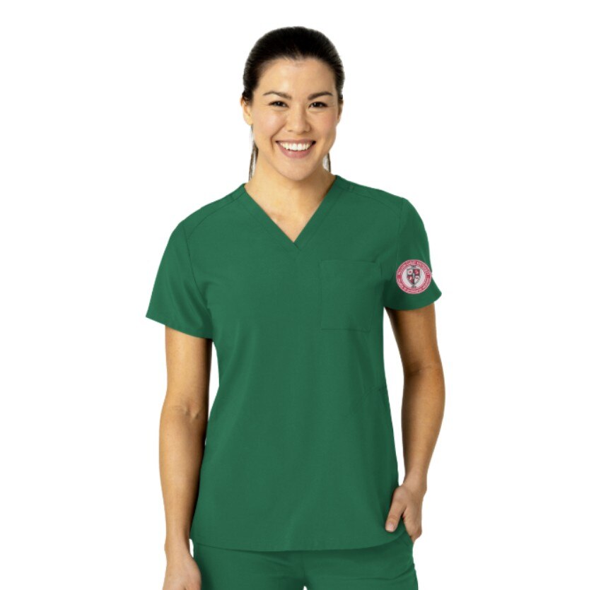 Women's V-Neck Scrub Top Hunter