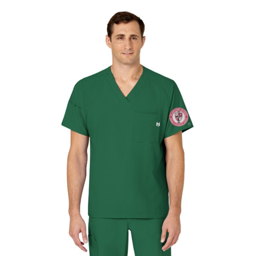 Men's V-Neck Scrub Top Hunter