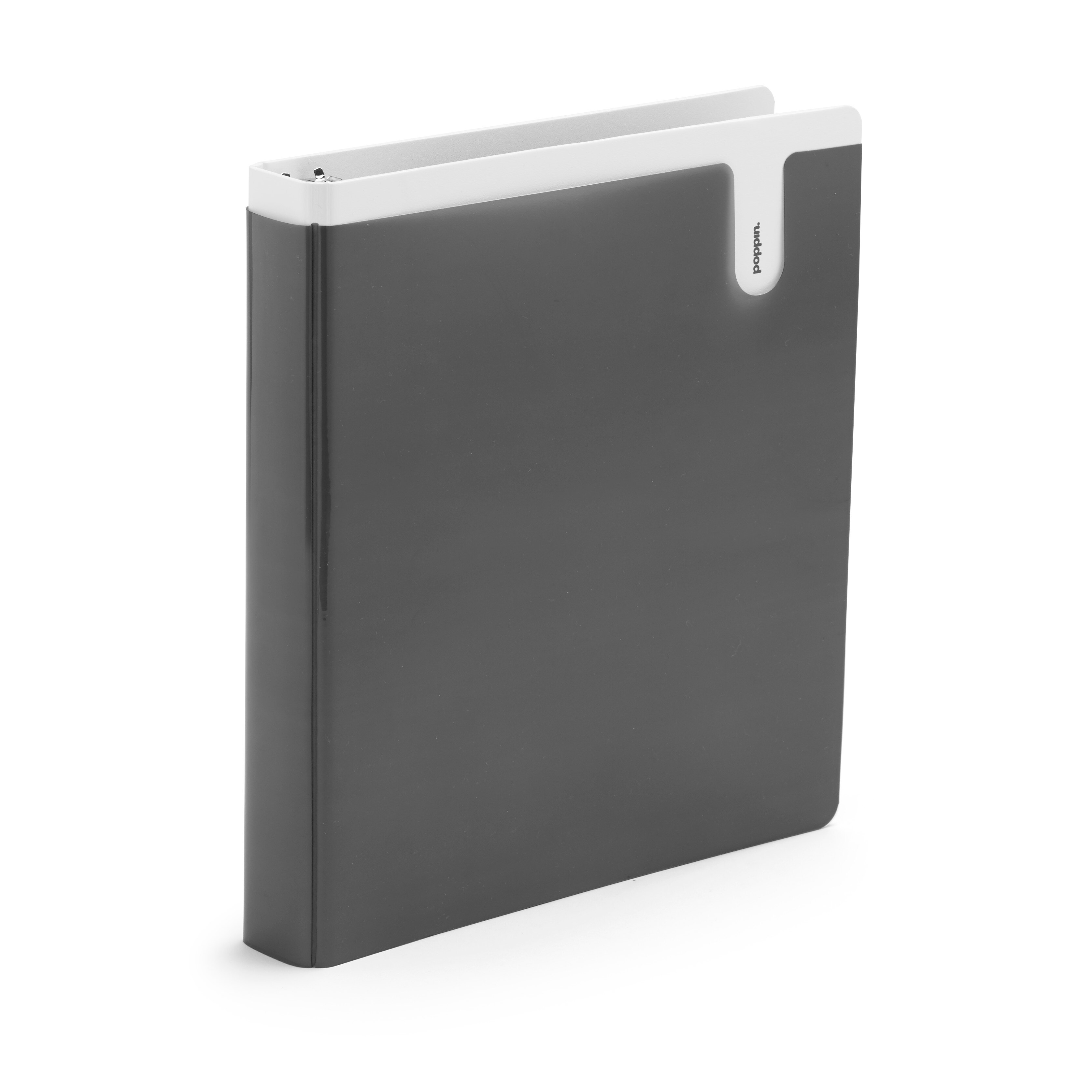 Poppin Dark Gray 1 Pocket Binder