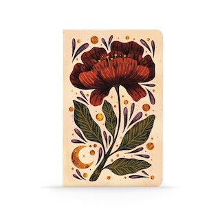 Burgandy Bloom Lay Flat Notebook
