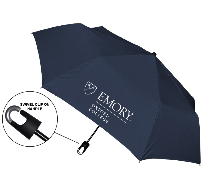 "Storm Clip" Mini Folding Emblematic Solid Umbrella 42" Coverage