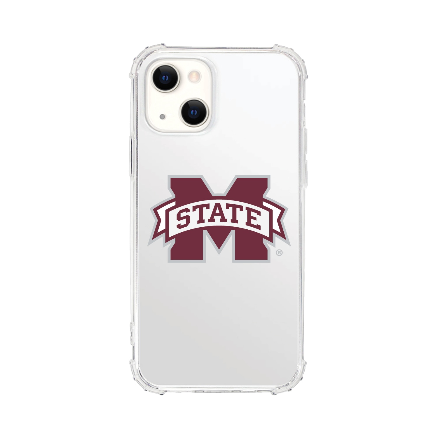 Mississippi State University V3 Clear Tough Edge Phone Case, Classic V1 - iPhone 14