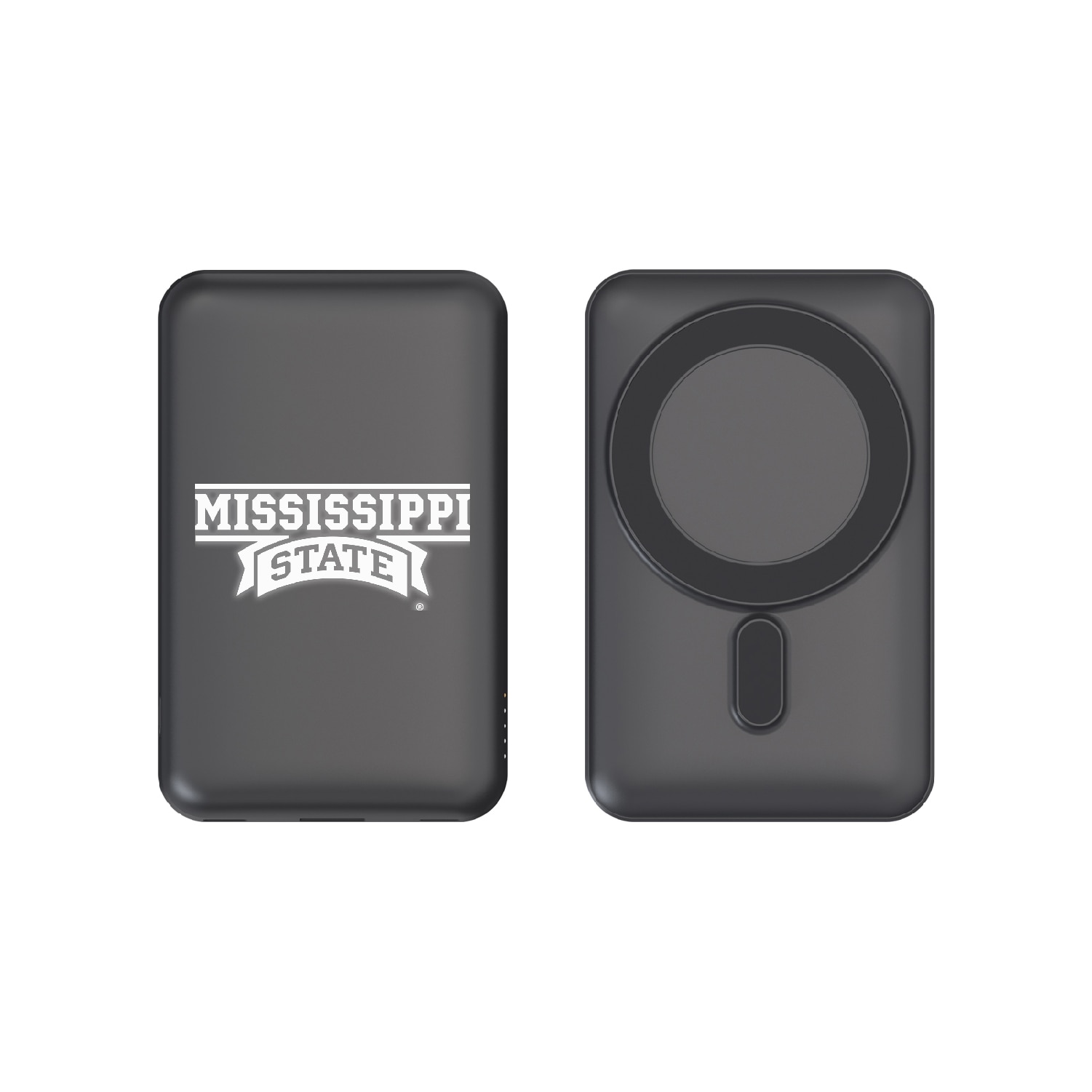 Mississippi State University Mag Safe Compatible Power Bank, Black, Alumni