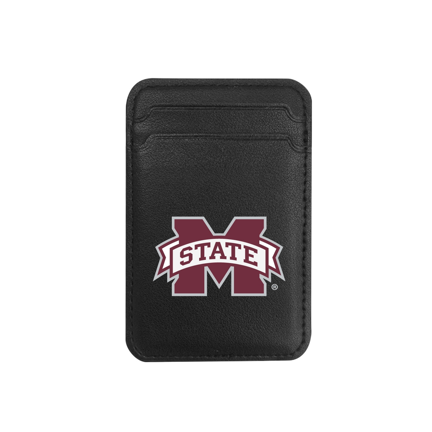 Mississippi State University V3 - Leather Wallet Sleeve (Top Load, Mag Safe), Black, Classic V1