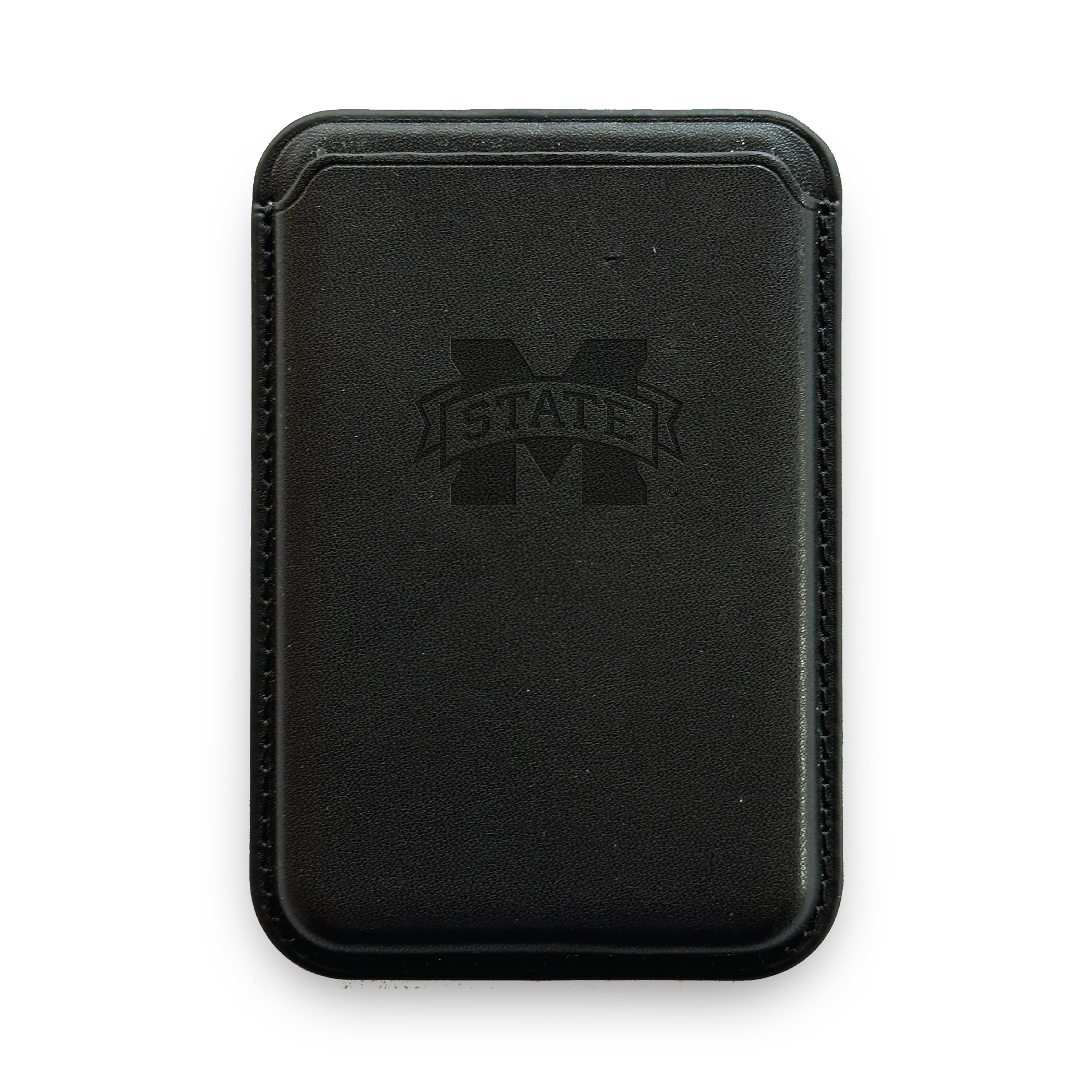 Monaco Leather Cellphone ID wallet with MagSafe Black