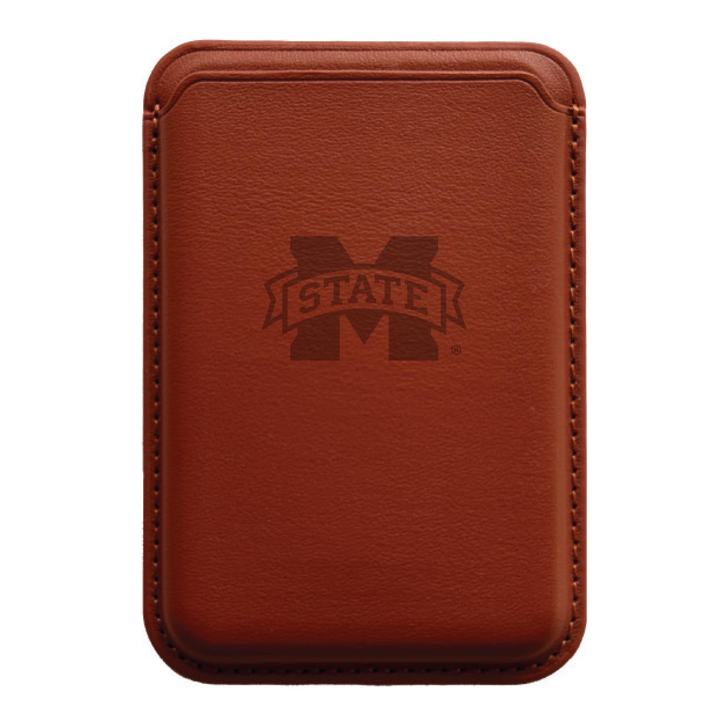 Monaco Leather Cellphone ID wallet with MagSafe Mahogany