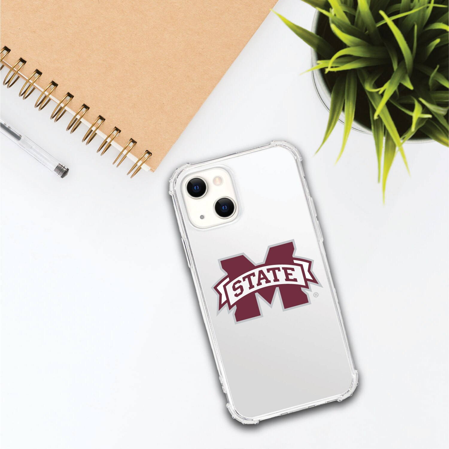Mississippi State University Bulldogs Clear Tough Edge Phone Case, Classic- iPhone 13