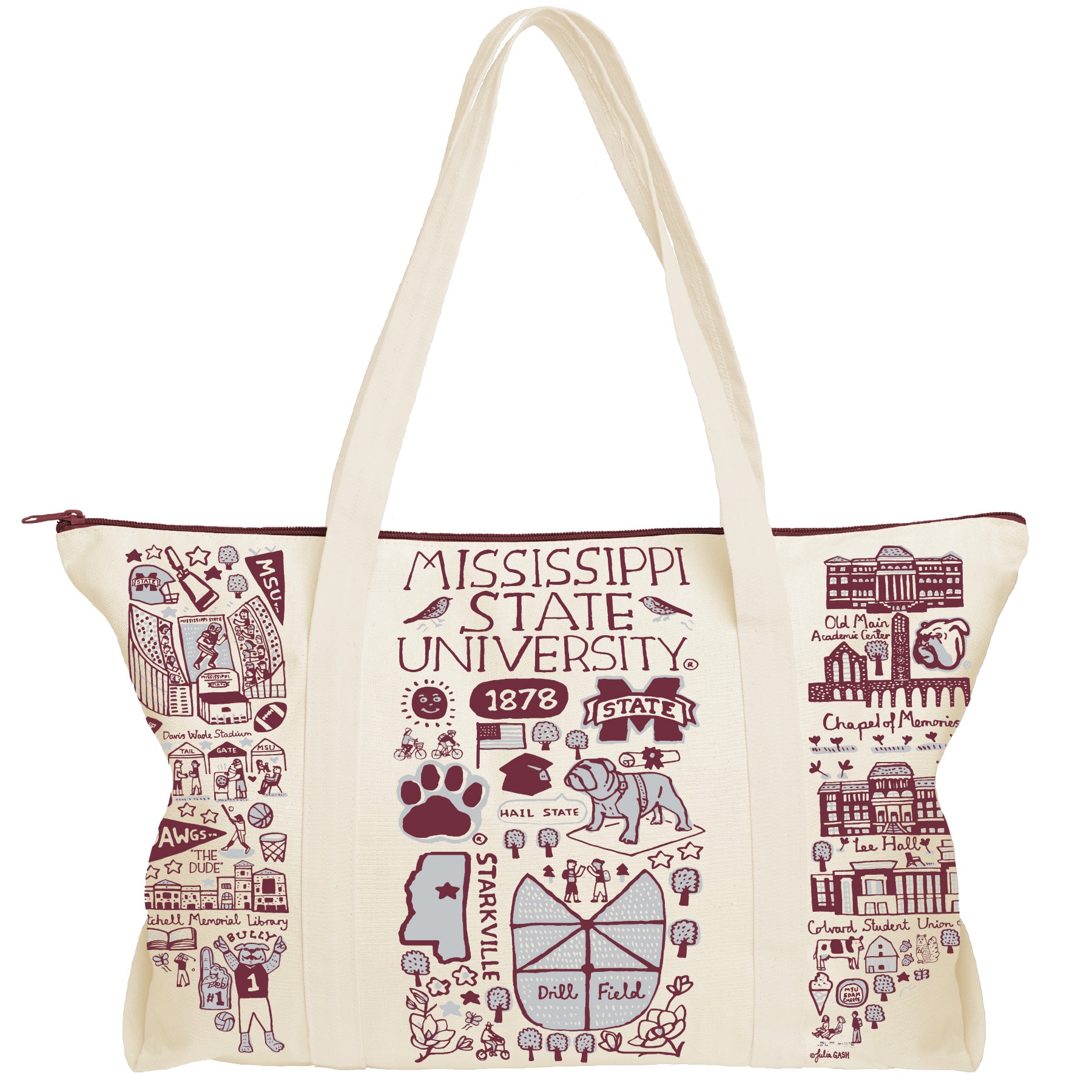 Mississippi State Bulldogs Julia Gash Weekend Tote