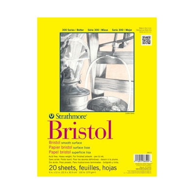 Strathmore 300 Series Bristol Pad - 11" x 14" Smooth 20 Sheets