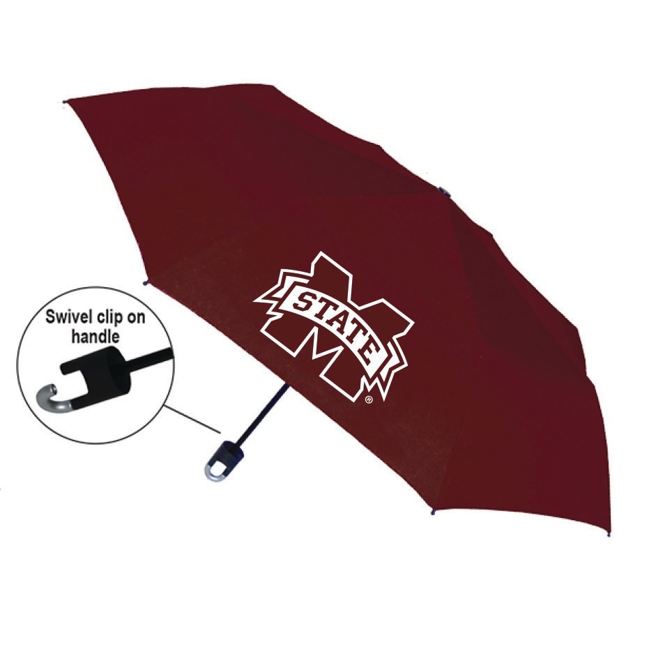 "Storm Clip" Mini Folding Emblematic Solid Umbrella 42" Coverage