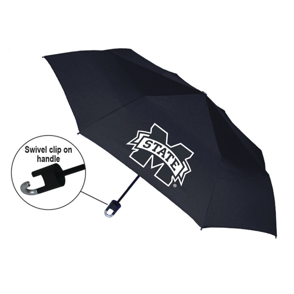 "Storm Clip" Mini Folding Emblematic Solid Umbrella 42" Coverage