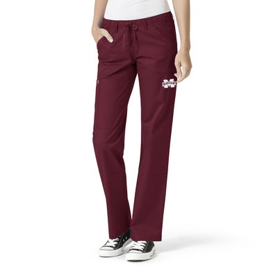 Barnes & Noble @ Mississippi State University Custom Decorated WonderWink WWK Women's Straight Leg Cargo Scrub Pant, 504